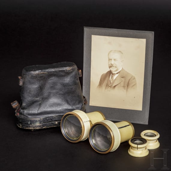 King Ludwig II of Bavaria – a pair of ivory opera glasses as a gift to his aide-de-camp Karl Theodor von Sauer, Christmas 1864