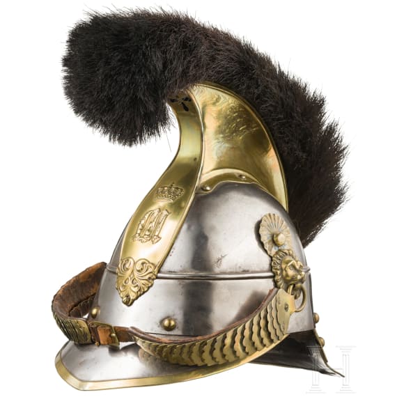 A helmet M 1842/48 and a cuirass for cuirassier troopers