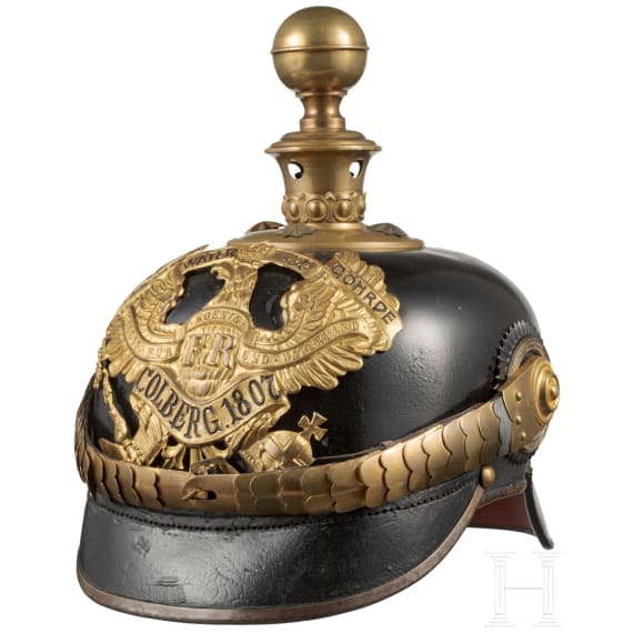 Helm für einen Fähnrich im Feldartillerie-Regiment "von Scharnhorst" (1. Hannoversches) Nr. 10