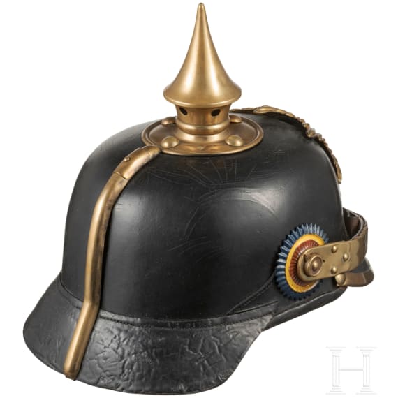 A helmet for an NCO of the Grenadier Regiment No. 89, II. Battalion (Mecklenburg-Strelitz), circa 1910