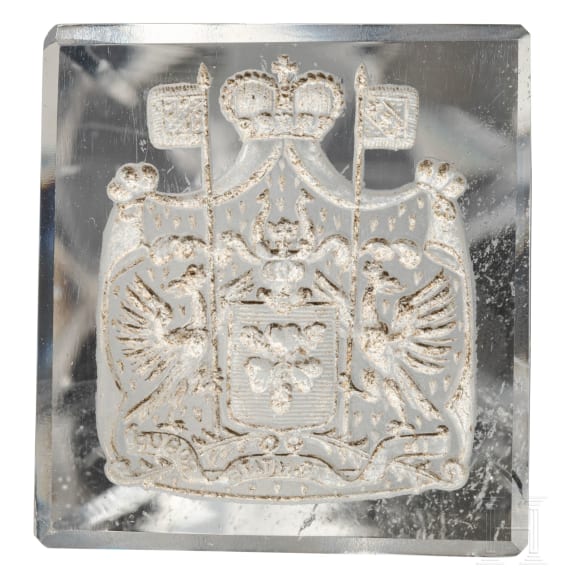 Otto Fürst von Bismarck (1815-98) – persönliches Bergkristall-Petschaft mit dem fürstlichen Wappen seit 1871