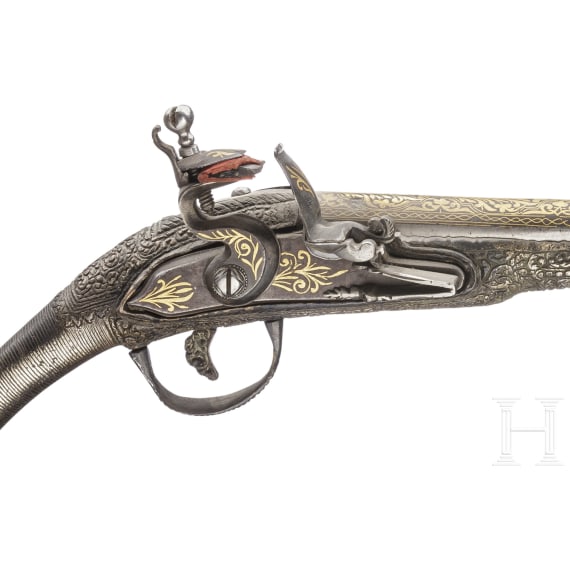 A Turkish flintlock pistol from the Balkans, 18th/19th century