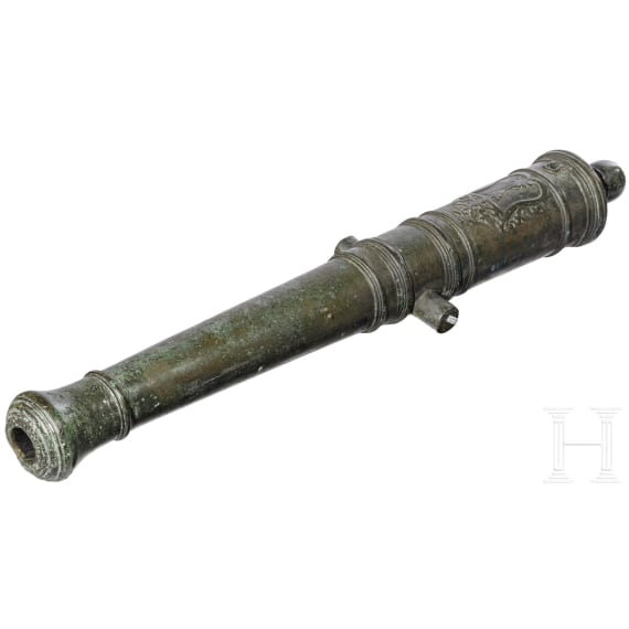 A bronze barrel of a small ship cannon, Dutch colonies, 1st half of the 18th century