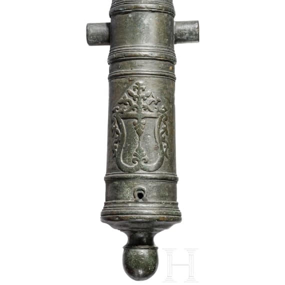 A bronze barrel of a small ship cannon, Dutch colonies, 1st half of the 18th century