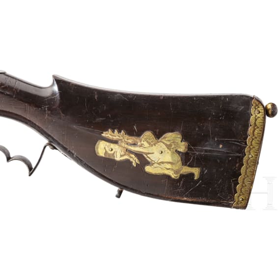 A deluxe flintlock rifle with breech-loading system, Johann Krach of Ebenau near Salzburg, circa 1660