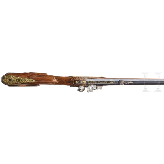 A deluxe flintlock rifle by Caspar Zellner of Salzburg, circa 1720/30