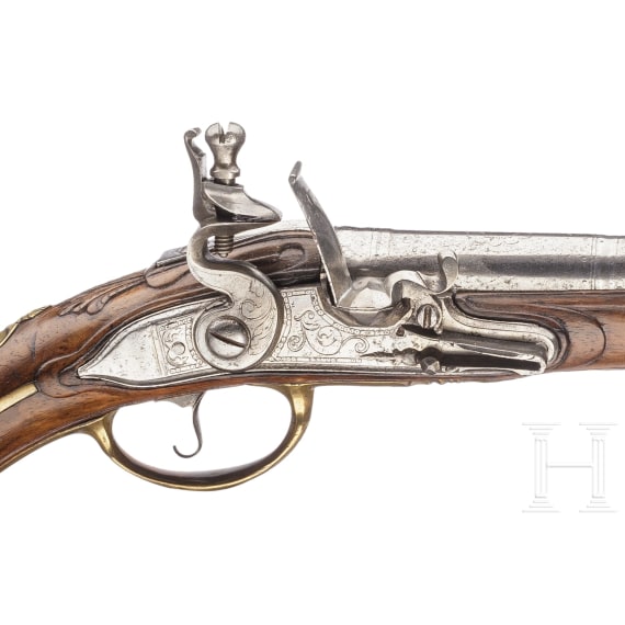 A long flintlock pistol, Maastricht, early 18th century