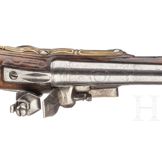 A long flintlock pistol, Maastricht, early 18th century