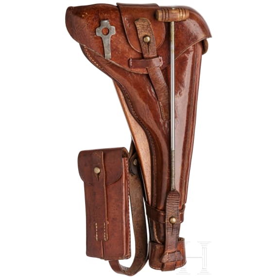 Lange Pistole Mauser Mod. 1935/36, mit Brett und Tasche