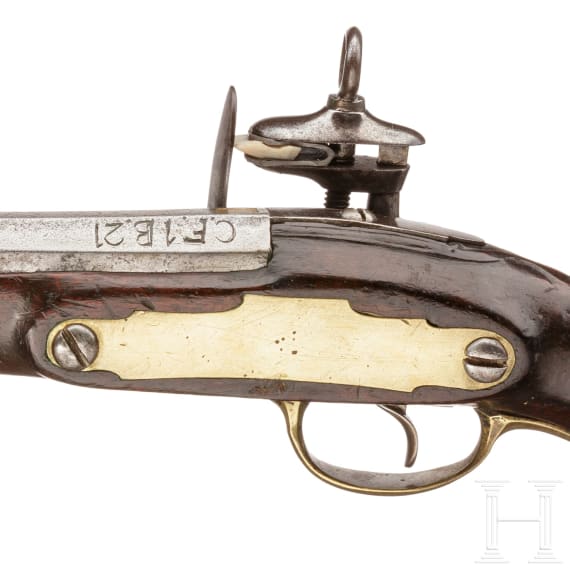 A Spanish king's guard flintlock pistol Mod. 1753/89, made 1799