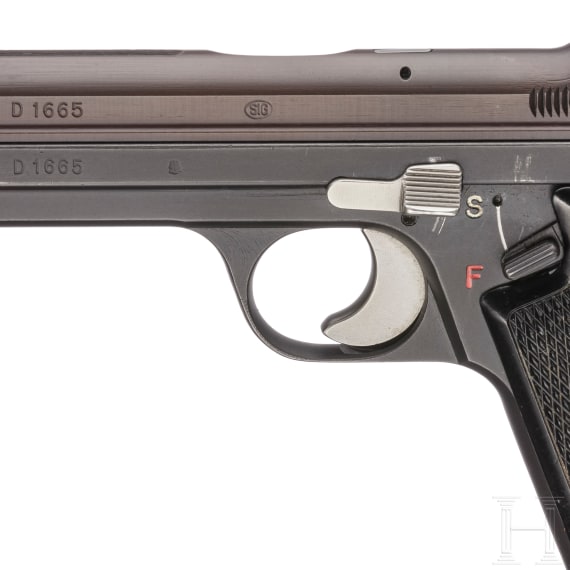 SIG P 210-4 mit Wechsellauf, im Kasten, BGS