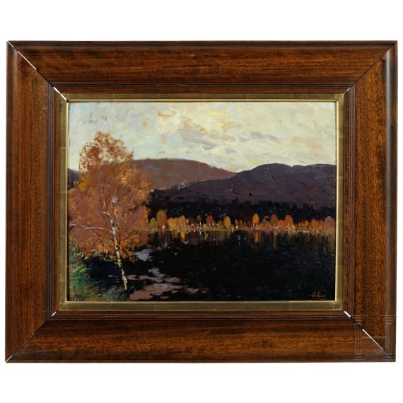 Hermann von Le Suire (1861 - 1933) - Gem&auml;lde "F&ouml;rchensee"