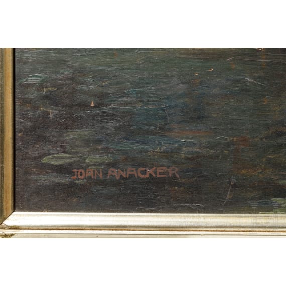 Joan Anacker (1878 - 1955) - M&uuml;hle am See bei H&ouml;rbering in Oberbayern