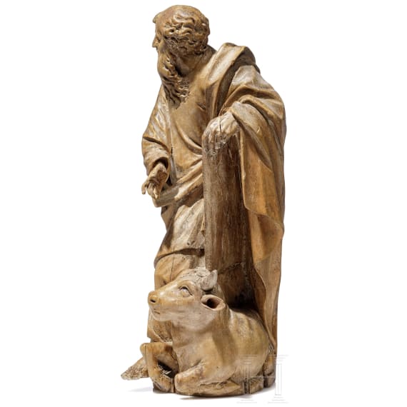 Figur des Evangelisten Lukas, Umkreis von Thomas Schwanthaler, um 1700