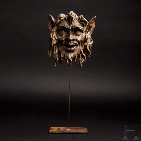 Gesicht eines Satyrs, &ouml;sterreichisch, wohl Wien, um 1700