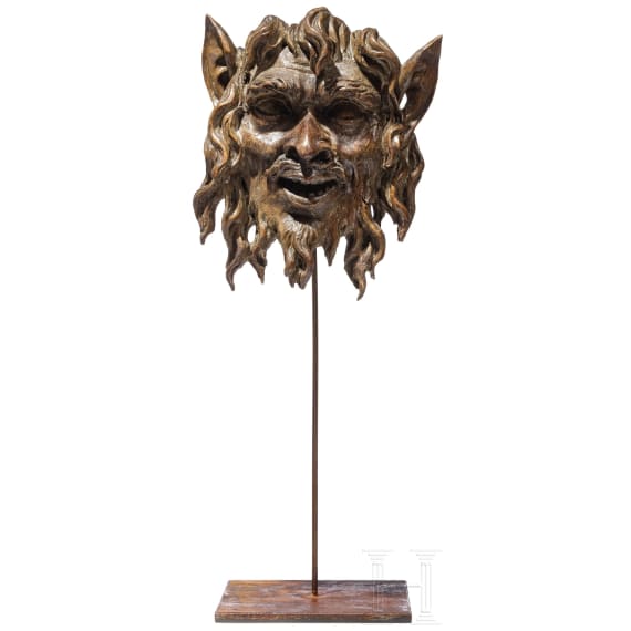 Gesicht eines Satyrs, &ouml;sterreichisch, wohl Wien, um 1700