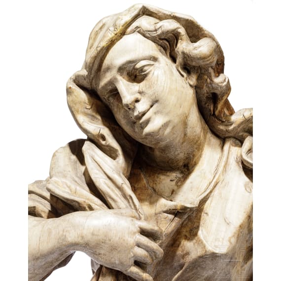 Holzfigur der Maria Magdalena, Italien, 1. H&auml;lfte 18. Jhdt.