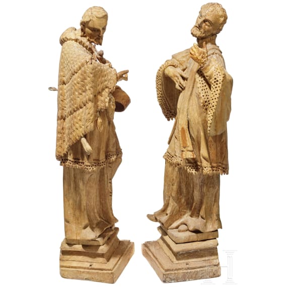 Zwei Heiligenfiguren, s&uuml;ddeutsch/fr&auml;nkisch, 18. Jhdt.