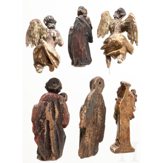 F&uuml;nf kleine religi&ouml;se Figuren, s&uuml;ddeutsch, 18. Jhdt.