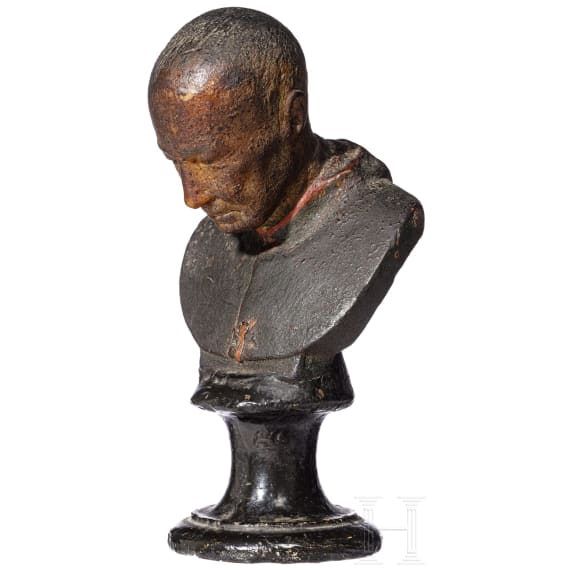 Kleine Wachsb&uuml;ste eines Priesters, deutsch, 18./19. Jhdt.