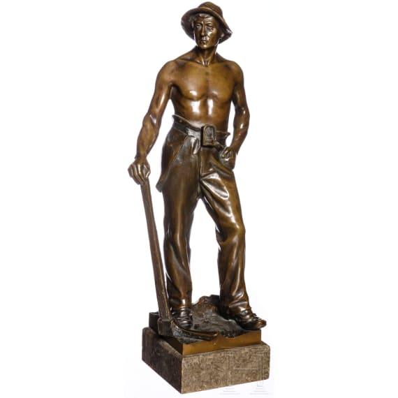 Statuette eines Bergmannes, deutsch, 19. Jhdt.