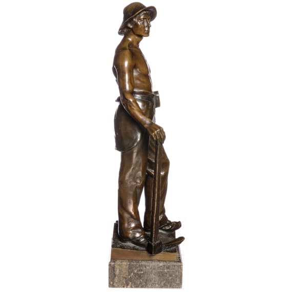 Statuette eines Bergmannes, deutsch, 19. Jhdt.