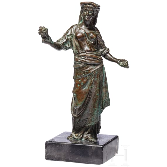 Bronzefigur einer r&ouml;mischen Dame, deutsch, 19. Jhdt.