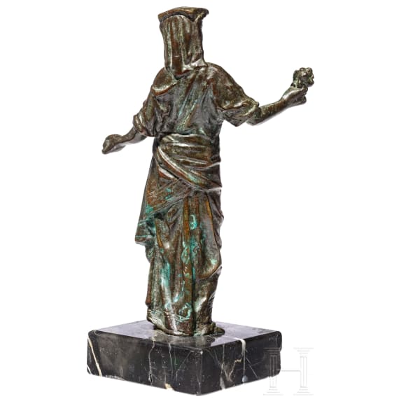 Bronzefigur einer r&ouml;mischen Dame, deutsch, 19. Jhdt.