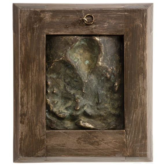 Bronzerelief mit der Darstellung Judiths mit dem Kopf des Holofernes, Italien, 19. Jhdt.