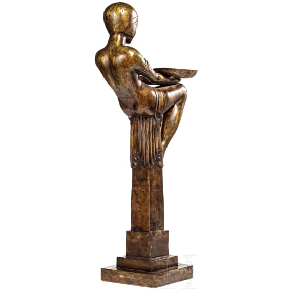 Weibliche Aktfigur im Stil des Art Deco, 20. Jhdt.