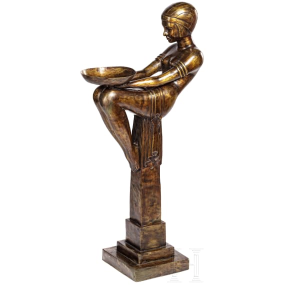 Weibliche Aktfigur im Stil des Art Deco, 20. Jhdt.
