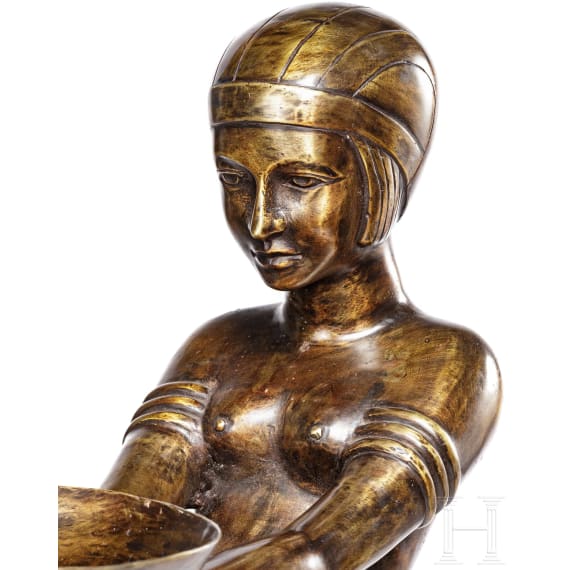 Weibliche Aktfigur im Stil des Art Deco, 20. Jhdt.