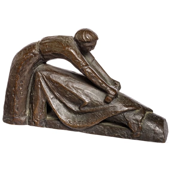 Kleinbronze in der Art des Ernst Barlach, deutsch, um 1920/30