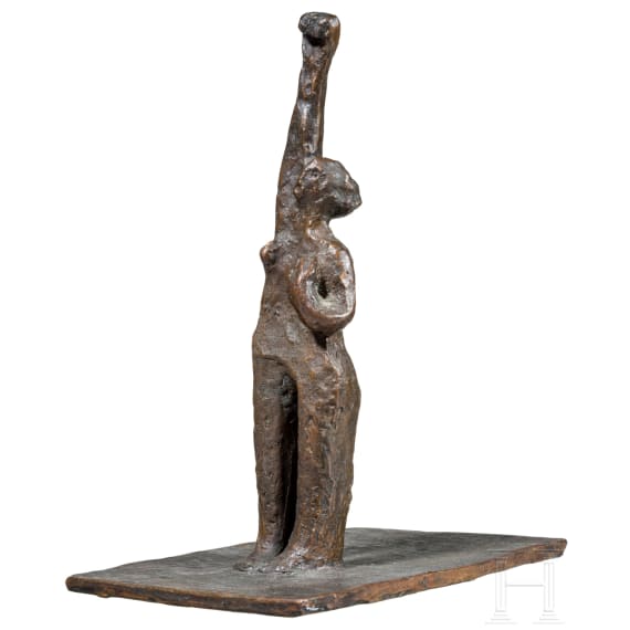 Rolf M&auml;rkl (1931 - 2020) - Bronzeskulptur "Emanze" 1982