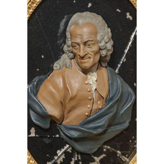 Wachsbossierung des Philosophen Voltaire, Caspar Bernhard Hardy, K&ouml;ln, um 1780