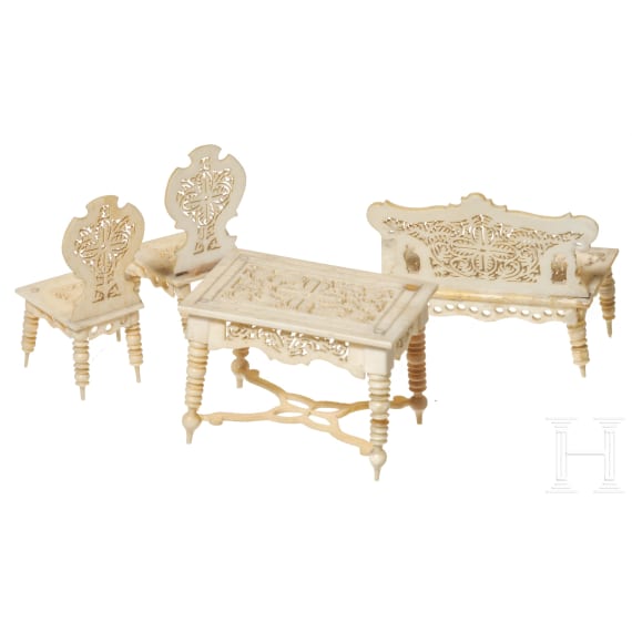 Set Miniaturm&ouml;bel, deutsch, um 1900