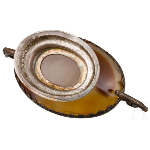 Miniatur-Achatschale in Silberfassung, wohl Italien, 19. Jhdt.