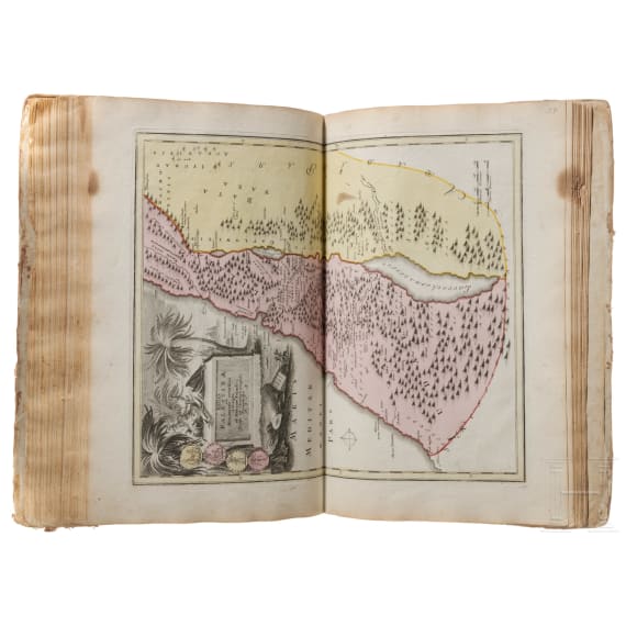 "Descriptio Orbis Antiqui in XLIV. Tabulis exhibita" a Io. Davide Koelero"; kolorierter Atlas, Christoph Weigel, N&uuml;rnberg, um 1720