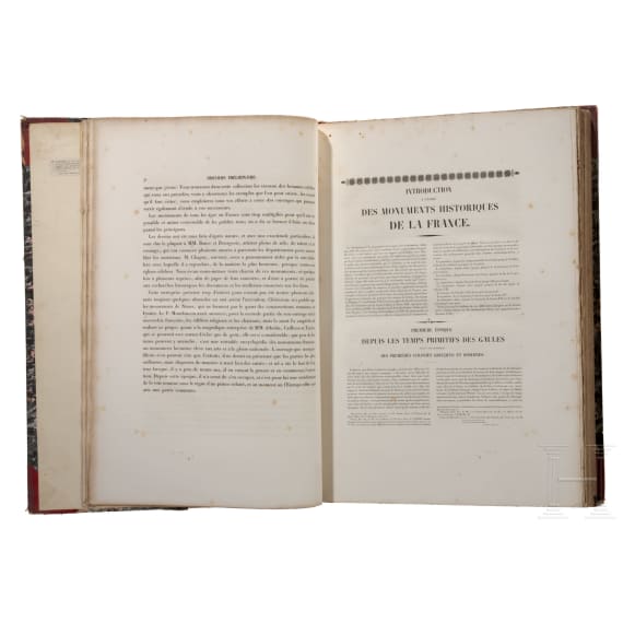 "Les monuments de la France" in 2 Bänden, Alexandre de Laborde, Paris, 1816/1836