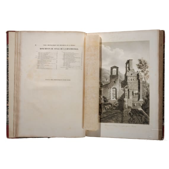 "The monuments of France" (transl.) by Alexandre de Laborde, Paris, 1816/1836
