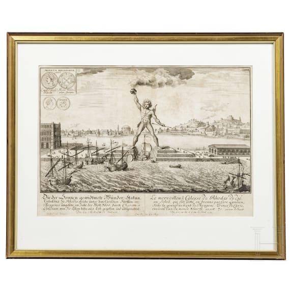 Sechs Kupferstiche mit architektonischen Sehensw&uuml;rdigkeiten, deutsch und Frankreich, 18. Jhdt.