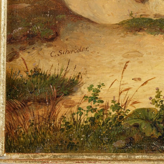 Carl Julius Hermann Schr&ouml;der (1802-67) - "M&auml;dchen beim Kirchgang"