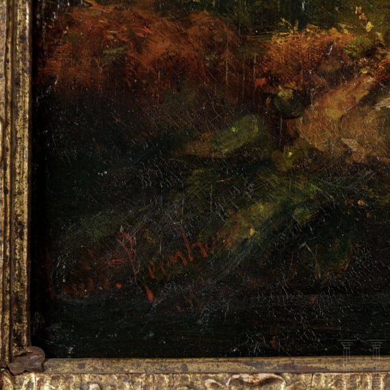Louis (Ludwig) Reinhardt, "K&uuml;he am Bergsee", um 1870