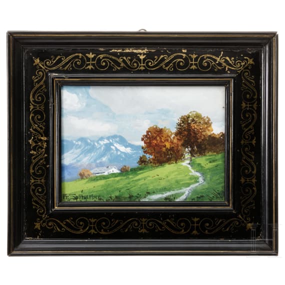 Fritz Splittgerber (1874-1914), Gouache "Alpine Landschaft"