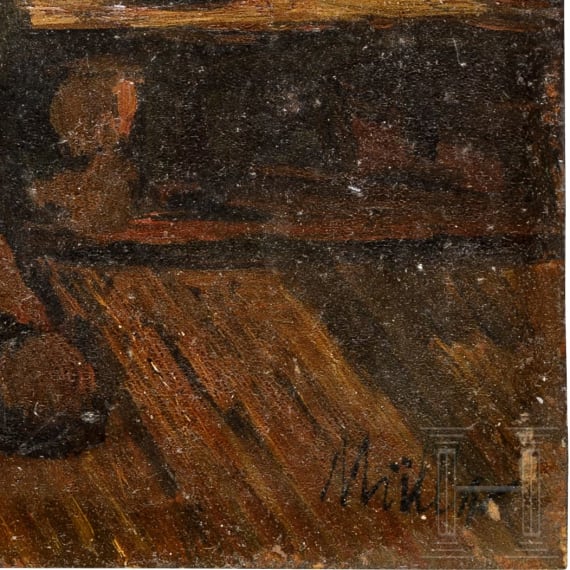 "Im Wirtshaus", s&uuml;ddeutsch, um 1900