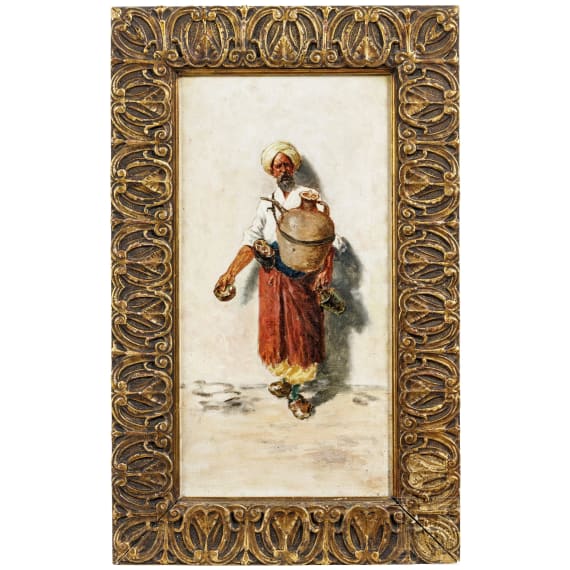 Gem&auml;lde "Der Wasserverk&auml;ufer", deutsch, um 1900