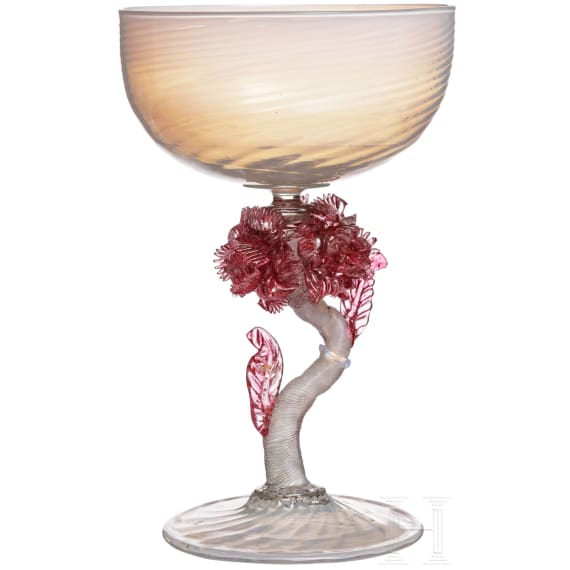 Glaspokal in Facon de Venice, Murano, 20. Jhdt.