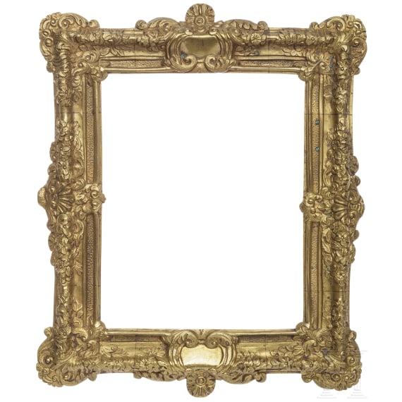 Kleiner Regence-Bilderrahmen aus ziseliertem Messing, Frankreich, 18. Jhdt.
