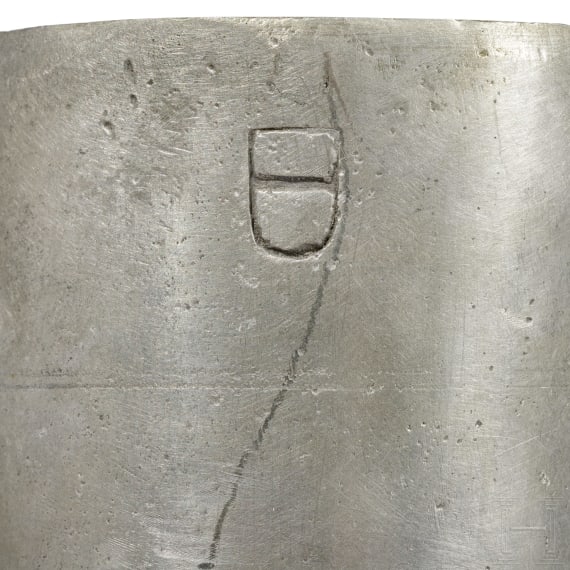 Barockes Hohlma&szlig; aus Zinn, Zug, um 1720