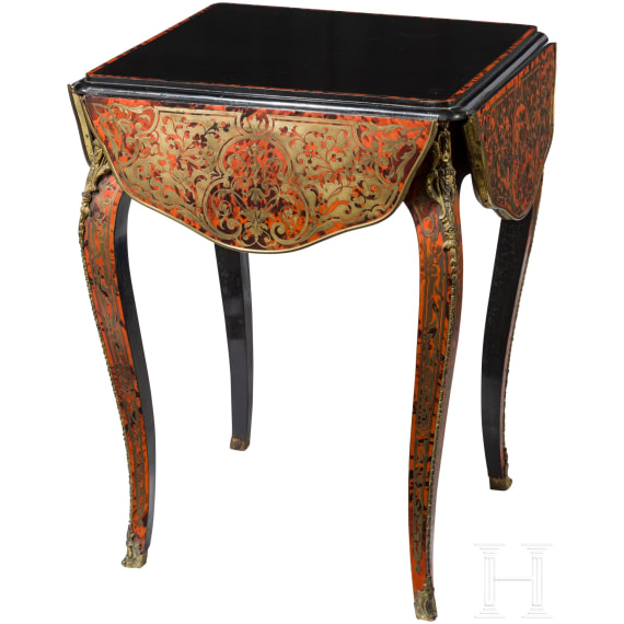 Boulle-Klapptisch, Frankreich, 2. H&auml;lfte 19. Jhdt.